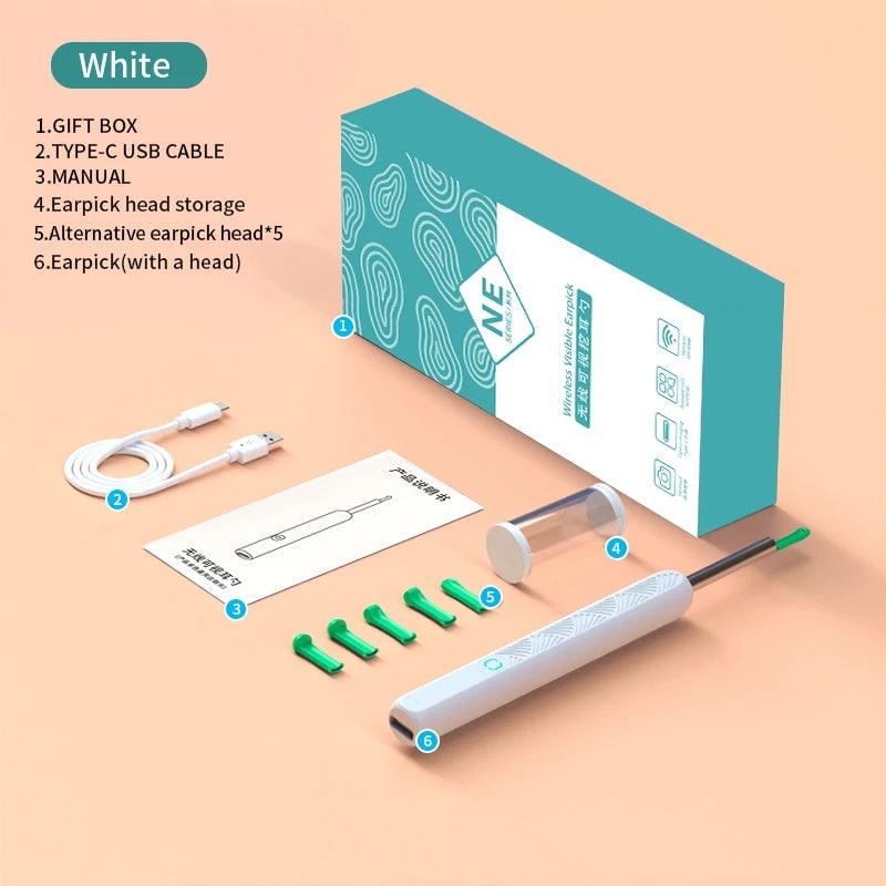 Wireless HD Camera Ear Pick Tool - Visual Earwax Removal Kit