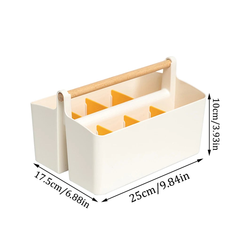 Large Capacity Desktop Pen Holder - Multi-Compartment Stationery Box