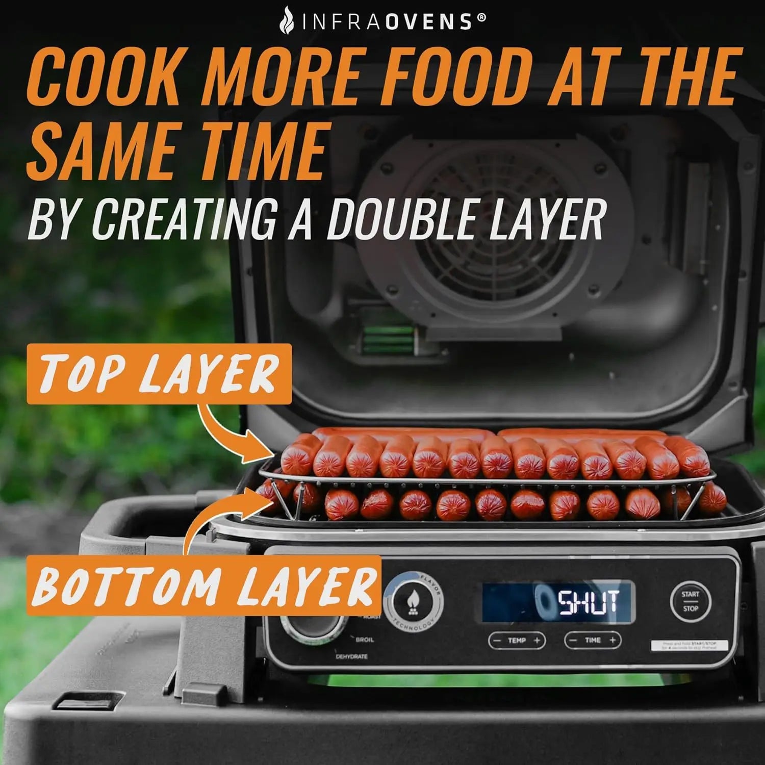 Stainless Steel Grill Stand for Ninja OG701 OG751 Woodfire 7-in-1