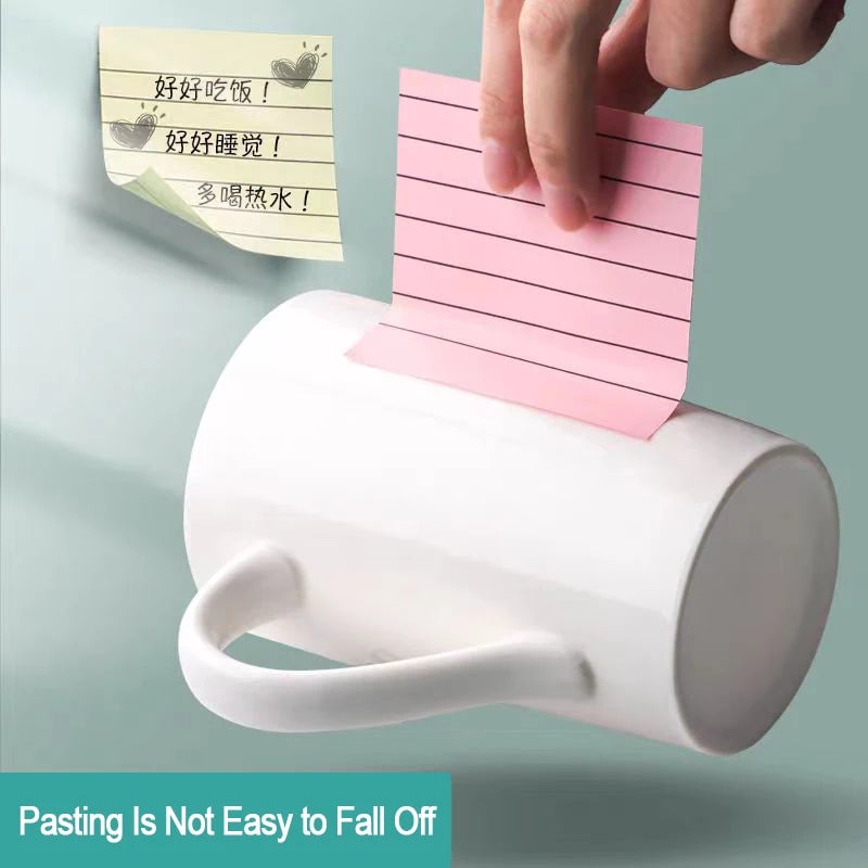 200 Sheet Lined Sticky Notes 4-Color Pack Self-Adhesive Markers