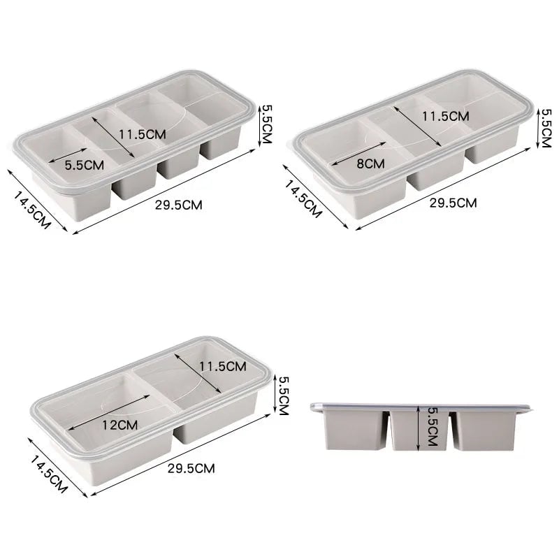 Multi-Cavity Silicone Ice Cream Mold - Giant Popsicle Freezer Tray