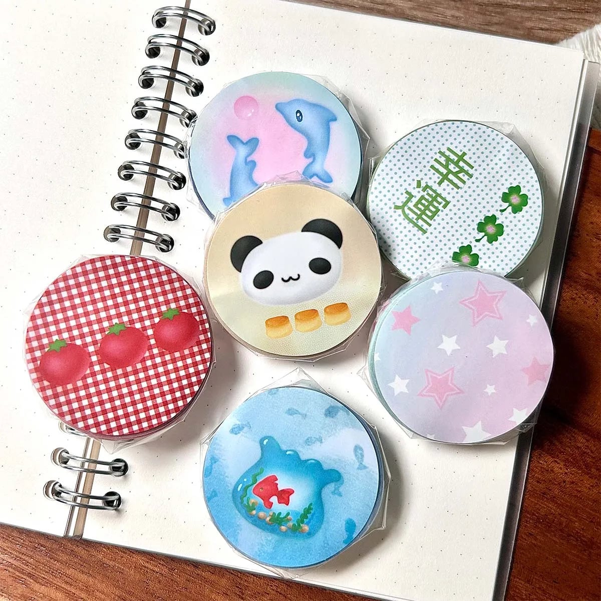Kawaii Tomato Four-Leaf Clover Washi Tape Sand-Coated Shimmer Film