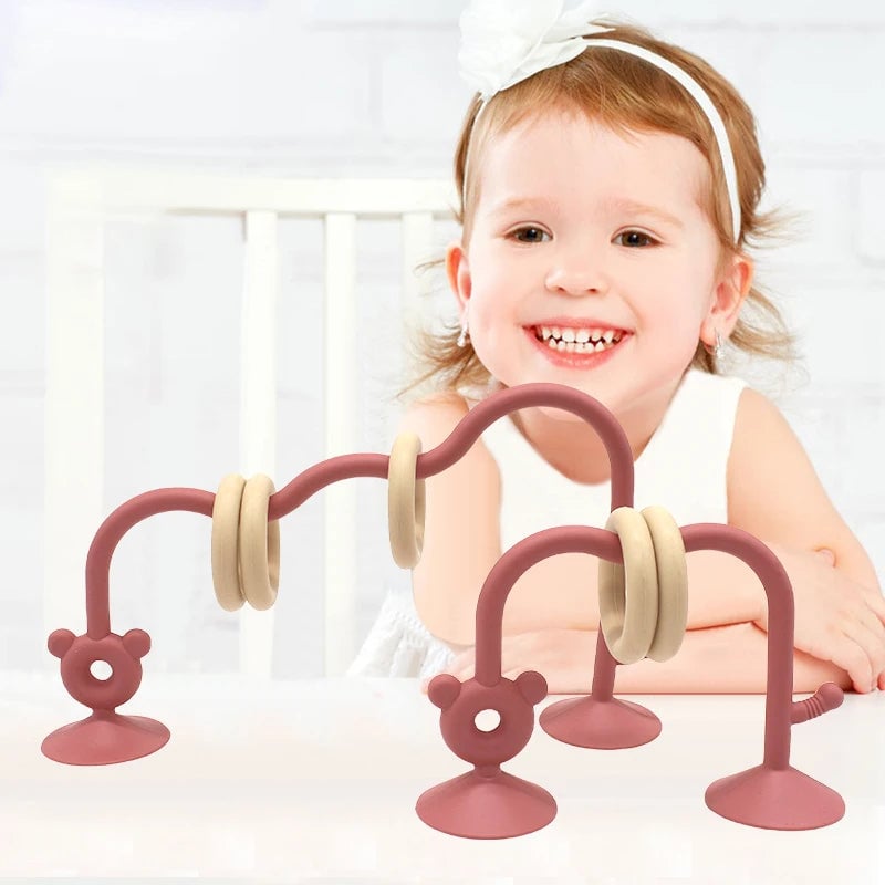 Silicone Baby Bead Puzzle Toy - Early Education Learning Game