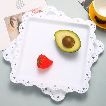 Reusable PP Square Rectangular Dessert Plates Set of 2 - Party