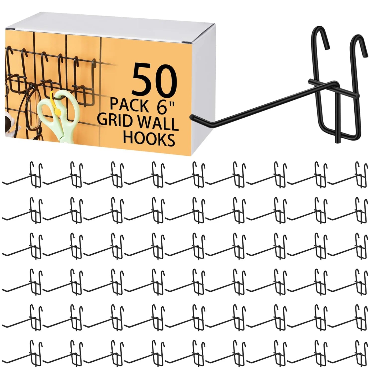 Heavy Duty Mesh Grid Display Hooks 5-50pcs Wall Mount Rack Set