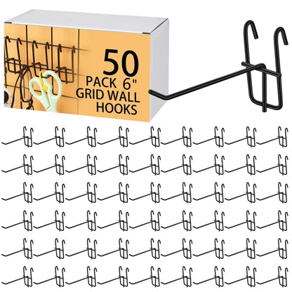 Heavy Duty Mesh Grid Display Hooks 5-50pcs Wall Mount Rack Set