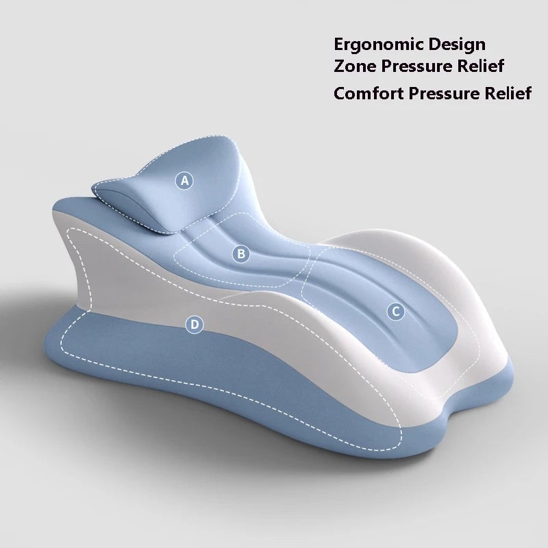Memory Foam Ergonomic Wedge Pillow Neck Support Leg Rest Multi-Use