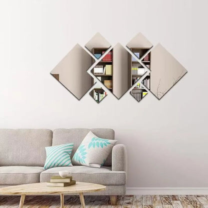 3D Acrylic Mirror Wall Sticker - DIY Removable Home Decor Bedroom