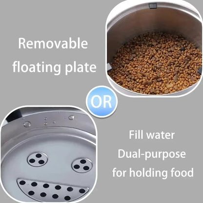 Stainless Steel No Spill Anti Splash Pet Water Bowl for Dogs Cats