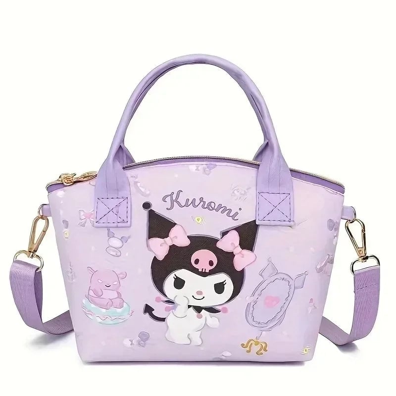 Hello Kitty Large Capacity PU Leather Crossbody Cosmetic Bag