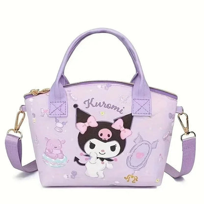 Hello Kitty Large Capacity PU Leather Crossbody Cosmetic Bag