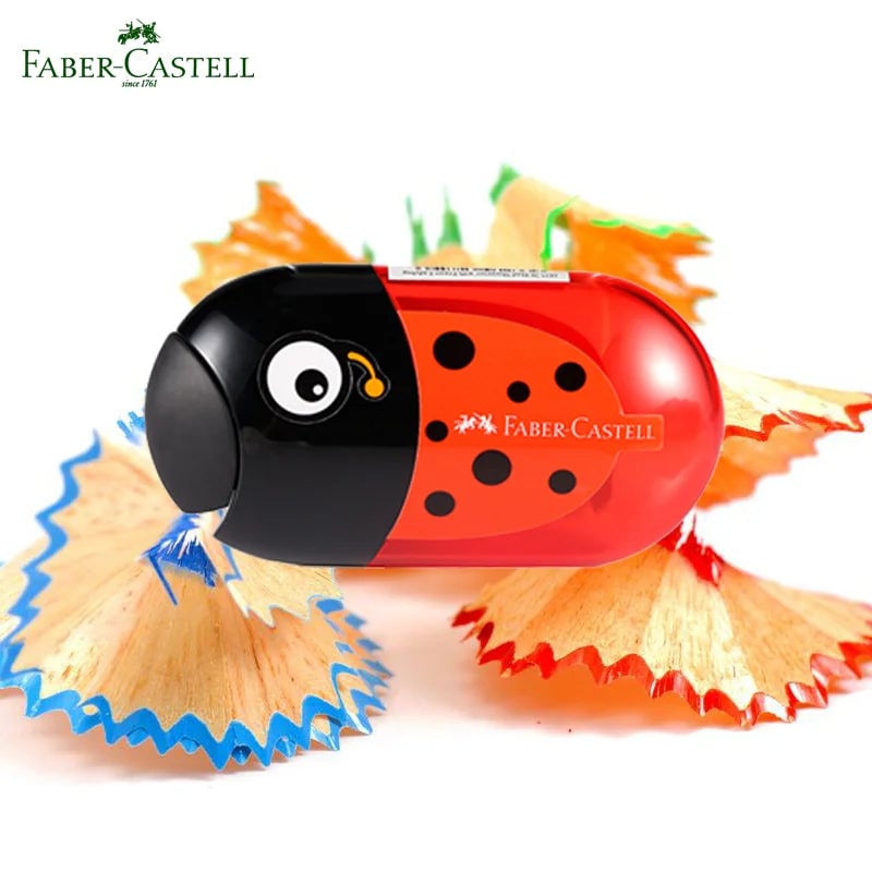 Faber Castell Double Hole Pencil Sharpener with Eraser Animal Design