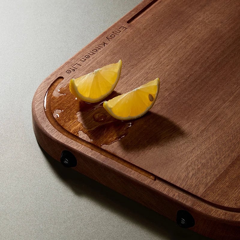 Heavy Duty Ebony Wood Cutting Board - Double-Sided Anti-Bacterial