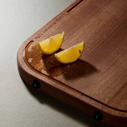 Heavy Duty Ebony Wood Cutting Board - Double-Sided Anti-Bacterial