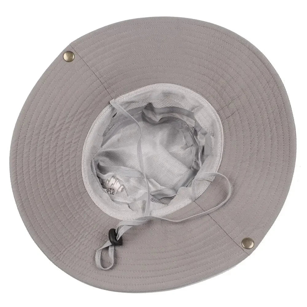 UV Protection Mesh Bucket Hat Wide Brim Panama Safari Fishing