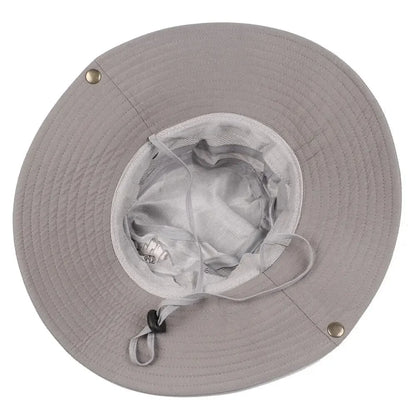 UV Protection Mesh Bucket Hat Wide Brim Panama Safari Fishing