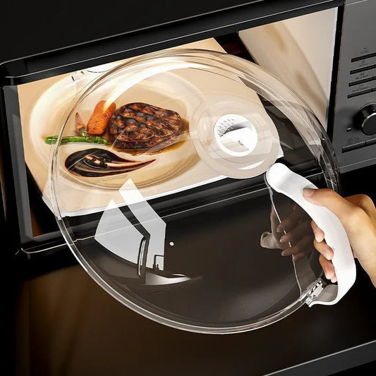 Heat Resistant Transparent Microwave Splash Cover Food Steam Guard