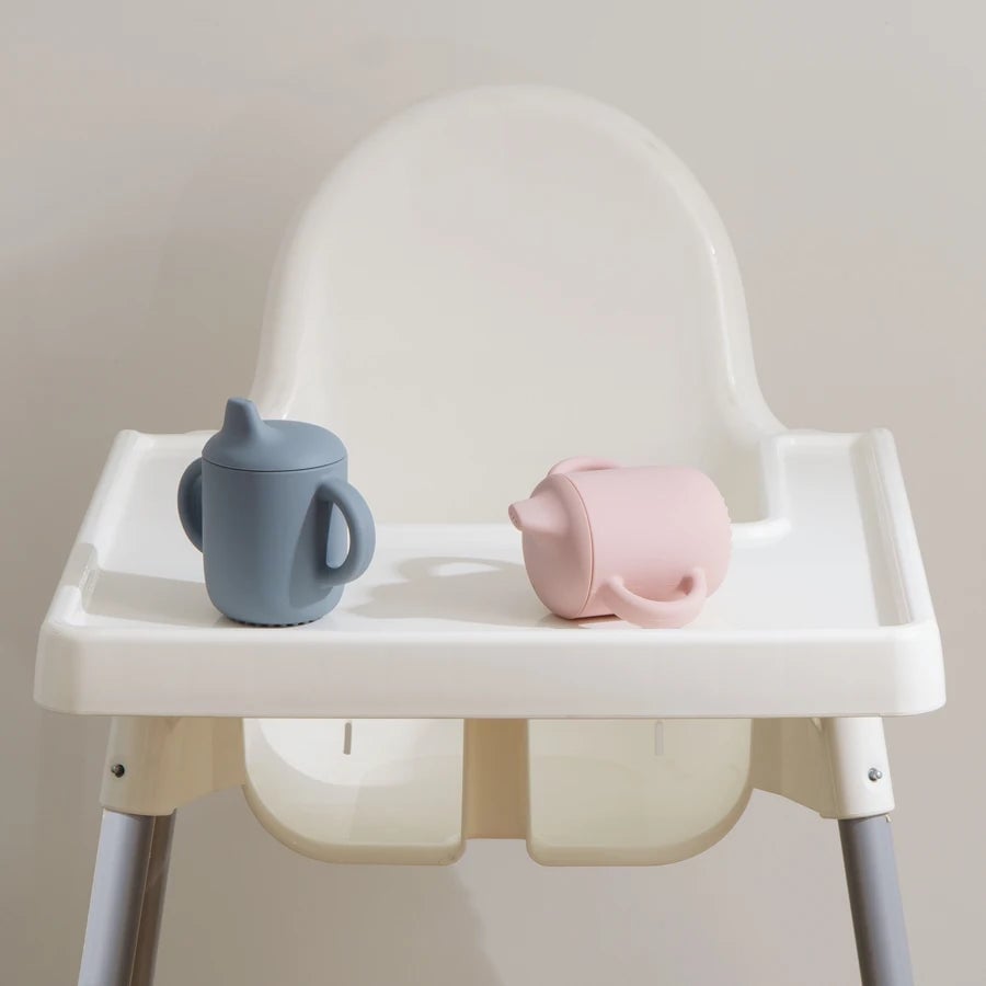 Baby Silicone Drinking Cup - Portable Infant Learning Hand Cup