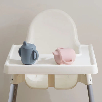 Baby Silicone Drinking Cup - Portable Infant Learning Hand Cup
