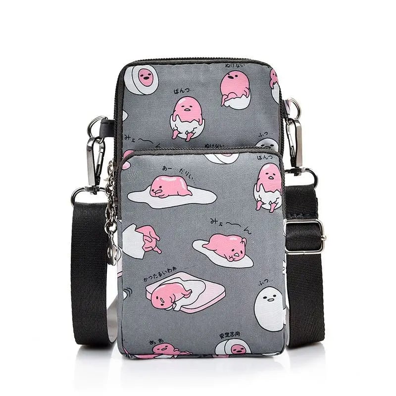 Gudetama Waterproof Oxford Mobile Phone Crossbody Bag Mini Purse