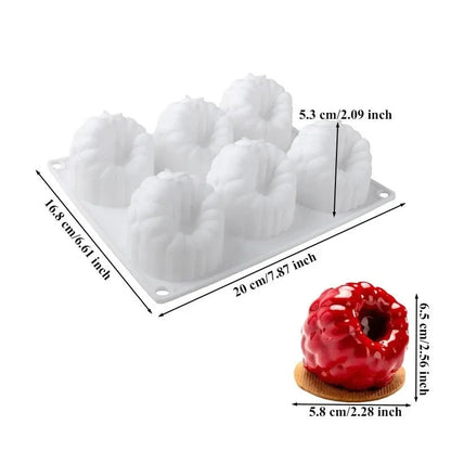 Silicone Mousse Cake Mold - Multi-Fruit Design Baking Tool
