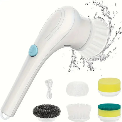 Five in One Multifunctional Electric Cleaning Brush for Bathroom Washing and Kitchen Cleaning Tools