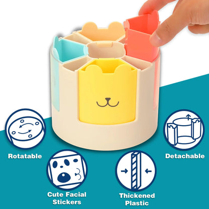 360° Rotating Pen Holder - 4 Detachable Slots Desk Organizer
