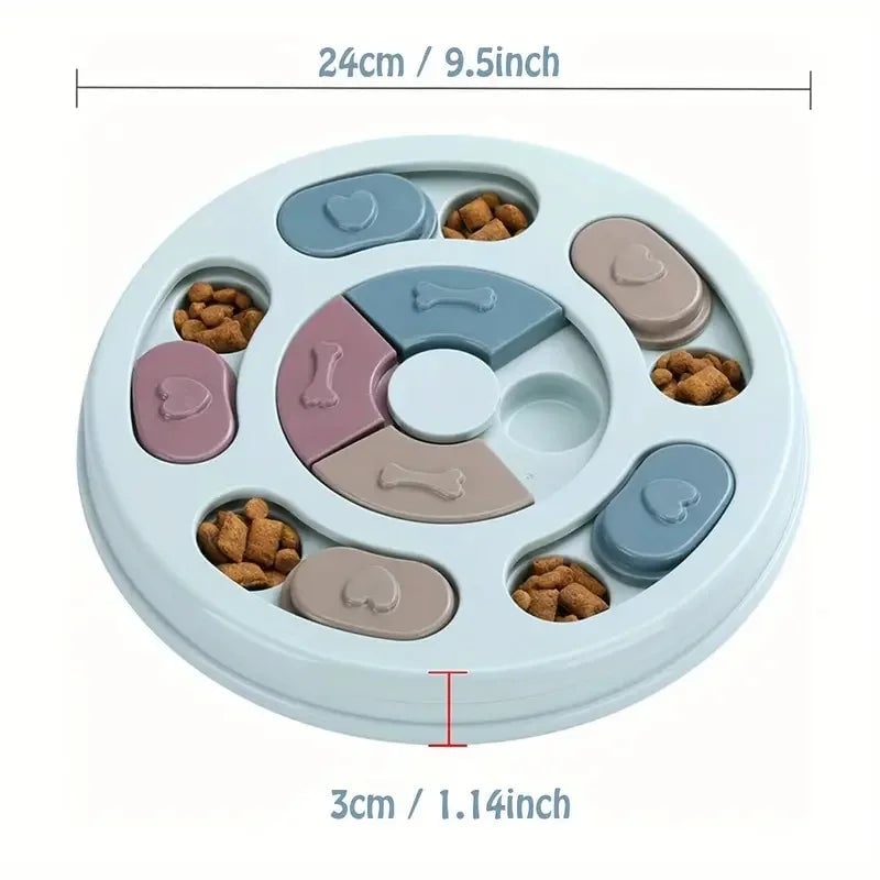 Interactive Dog Puzzle Feeder Slow Feeding Educational Treat Toy