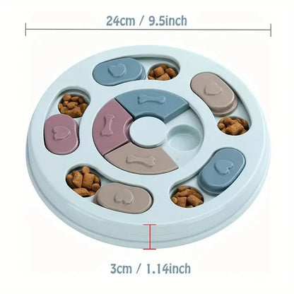 Interactive Dog Puzzle Feeder Slow Feeding Educational Treat Toy
