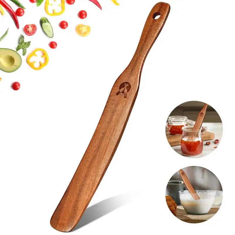Wooden Sourdough Starter Mixing Spatula - Dough Scraping Tool