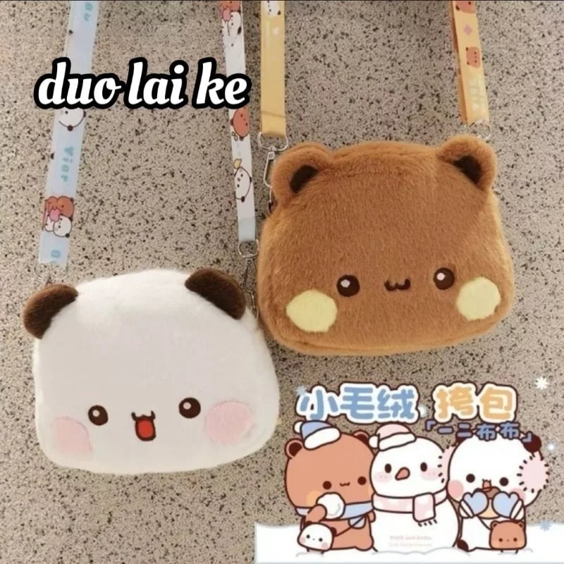 Plush Cartoon Crossbody Phone Purse - Small Shoulder Bag Women