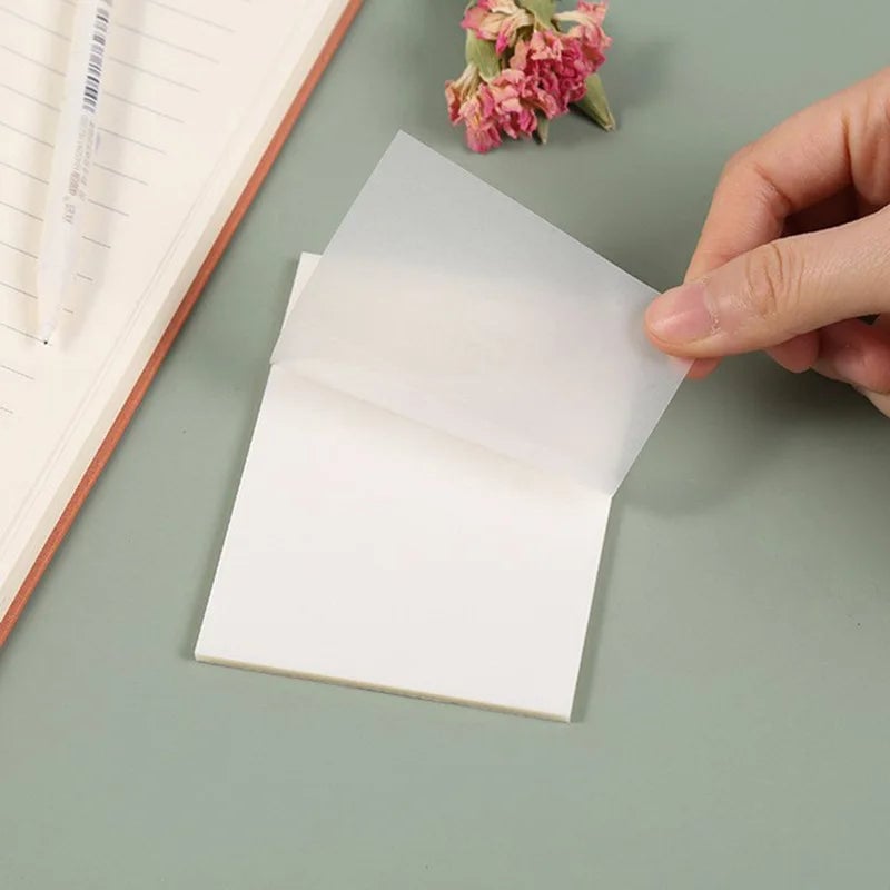 50 PET Transparent Waterproof Sticky Notes - Creative School Office