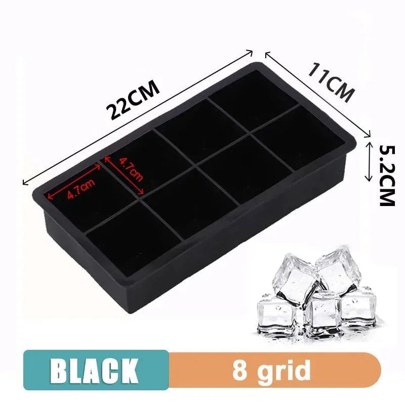 Giant Ice Cube Tray Silicone Mold - 4 6 8 15 160 Grid Food Grade