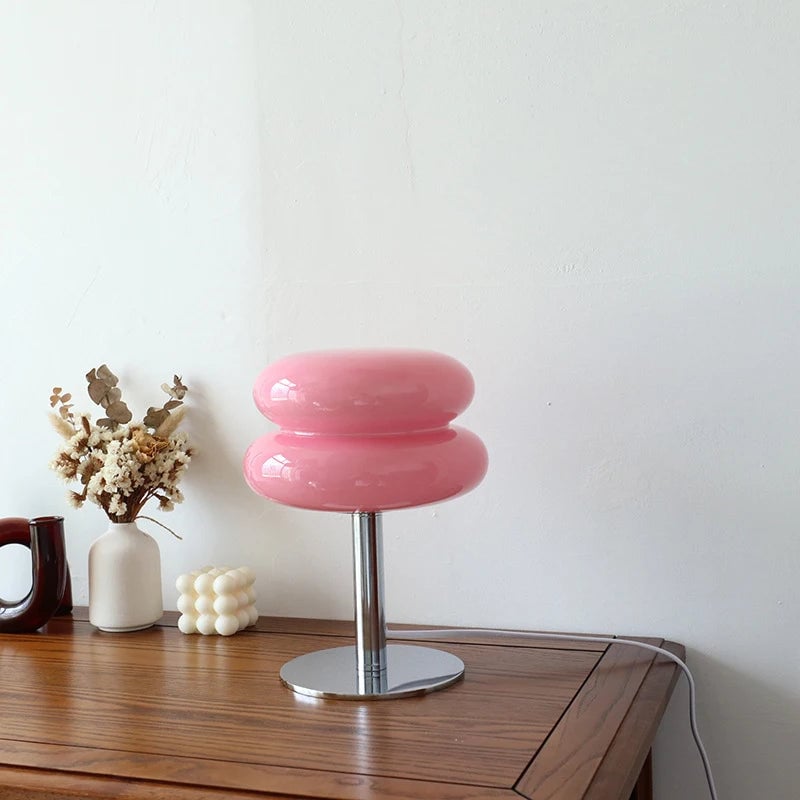 Macaron Glass Table Lamp - Trichromatic Dimming Eye Protection Light