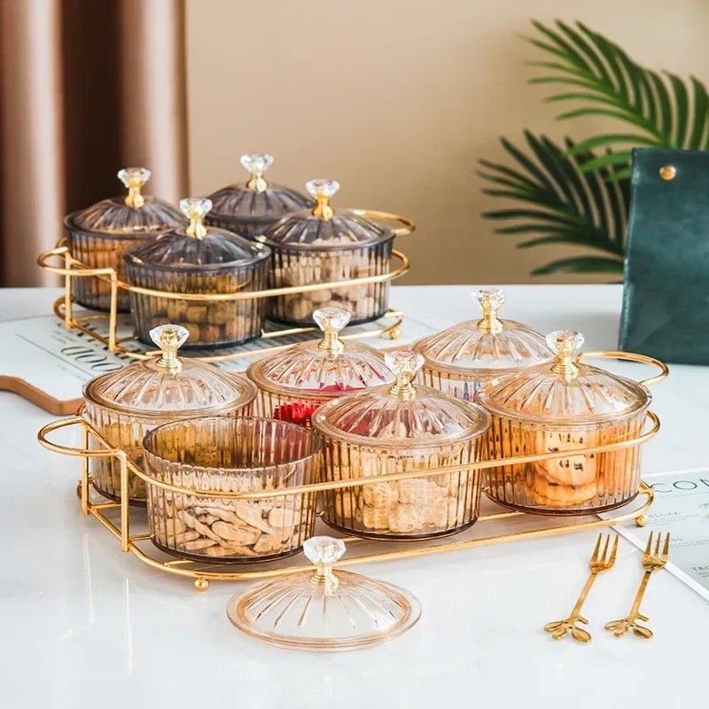 Glass Serving Bowl with Lid - Multi-Purpose Party Platter