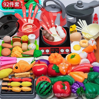 Interactive Musical Kitchen Toy Set with Cutting Tools for Kids Play