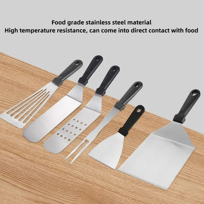 Stainless Steel Kitchen Scraper Spatula for BBQ Burgers & Cooking