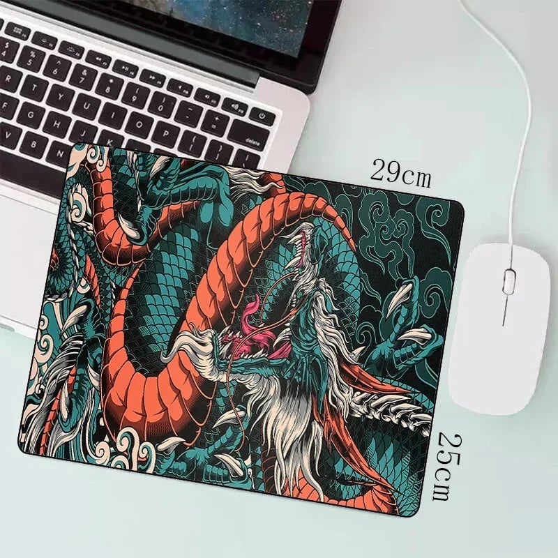 Extended Gaming Mouse Pad - Large Japanese Dragon Anime Design