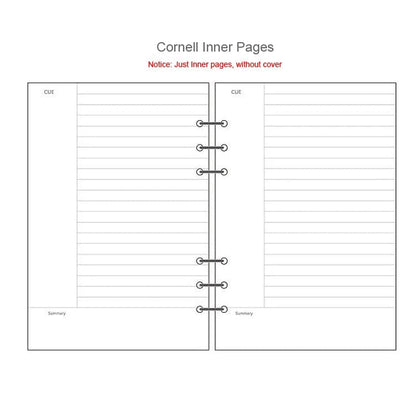 A5 A6 A7 Spiral Notebook Refill Pages 45 Sheets Line Dot Grid Paper