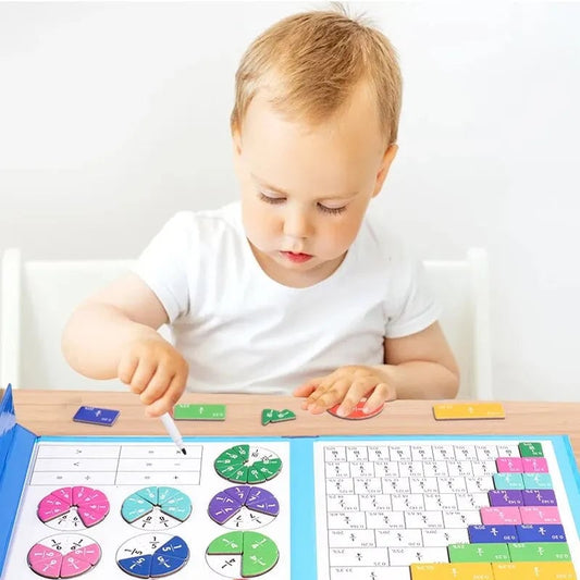 Magnetic Fraction Puzzles - Montessori Math Teaching Aid Educational Toy