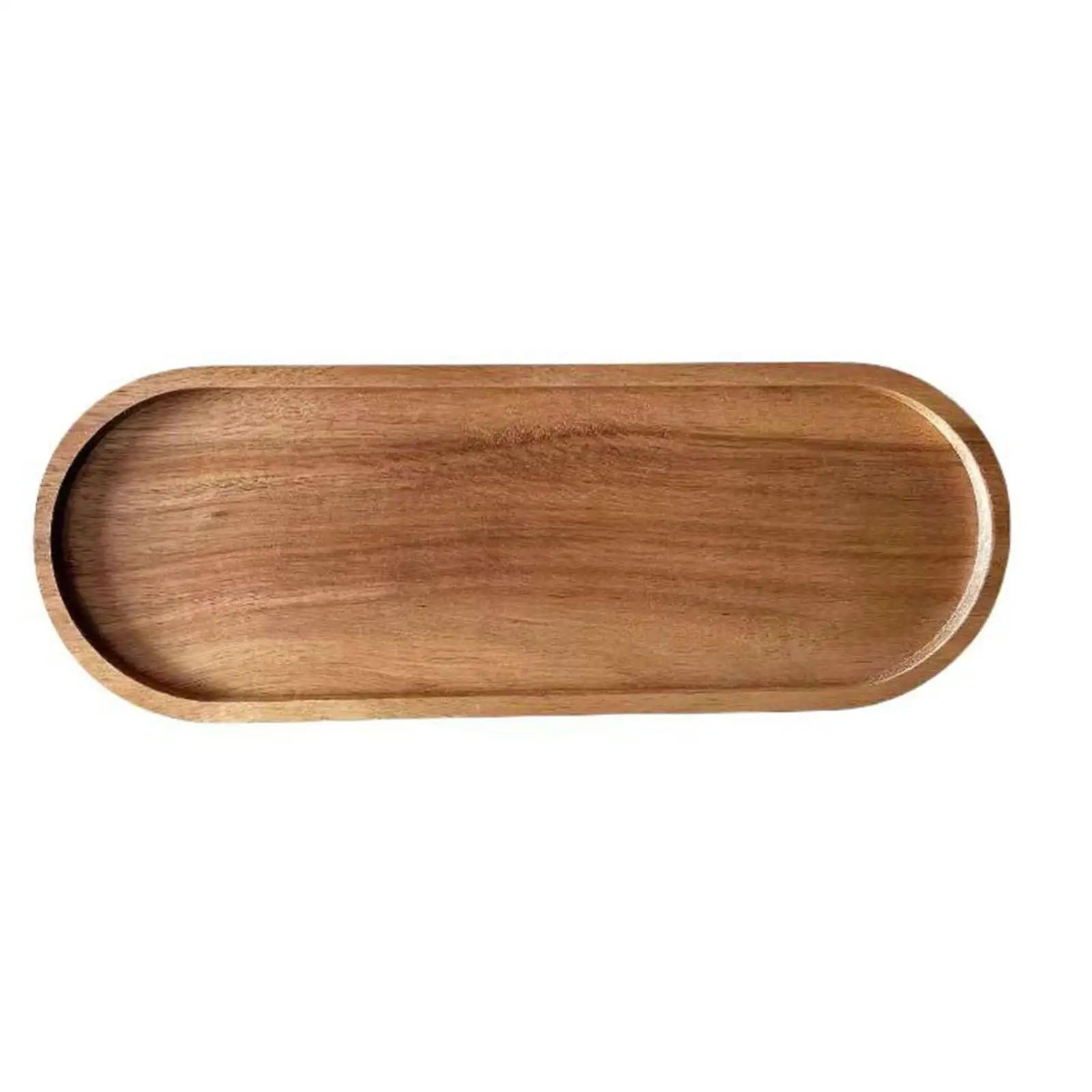 Natural Wood Serving Platter - Breakfast Tray & Dessert Plate