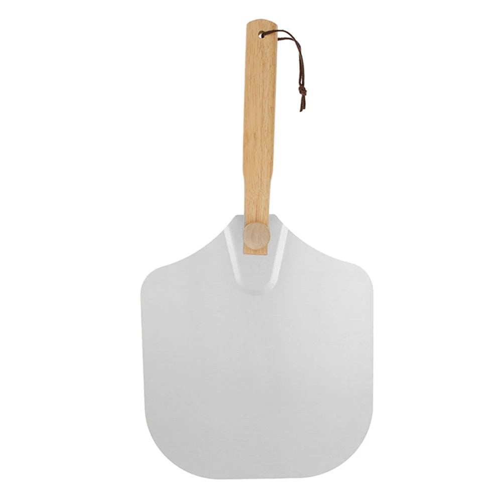 Foldable Pizza Spatula Metal Strip Wooden Handle Nonstick Tool