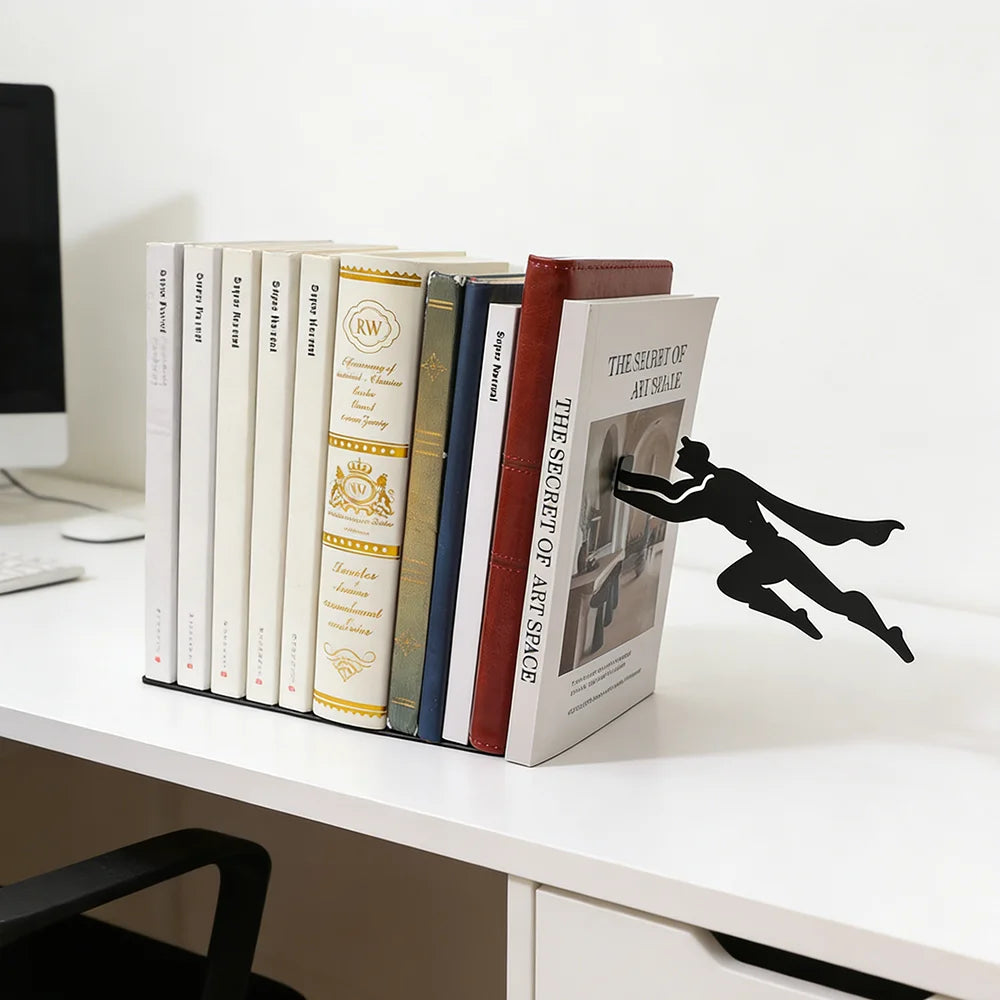 Superhero Bookend,Floating Bookshelf for Book Lovers