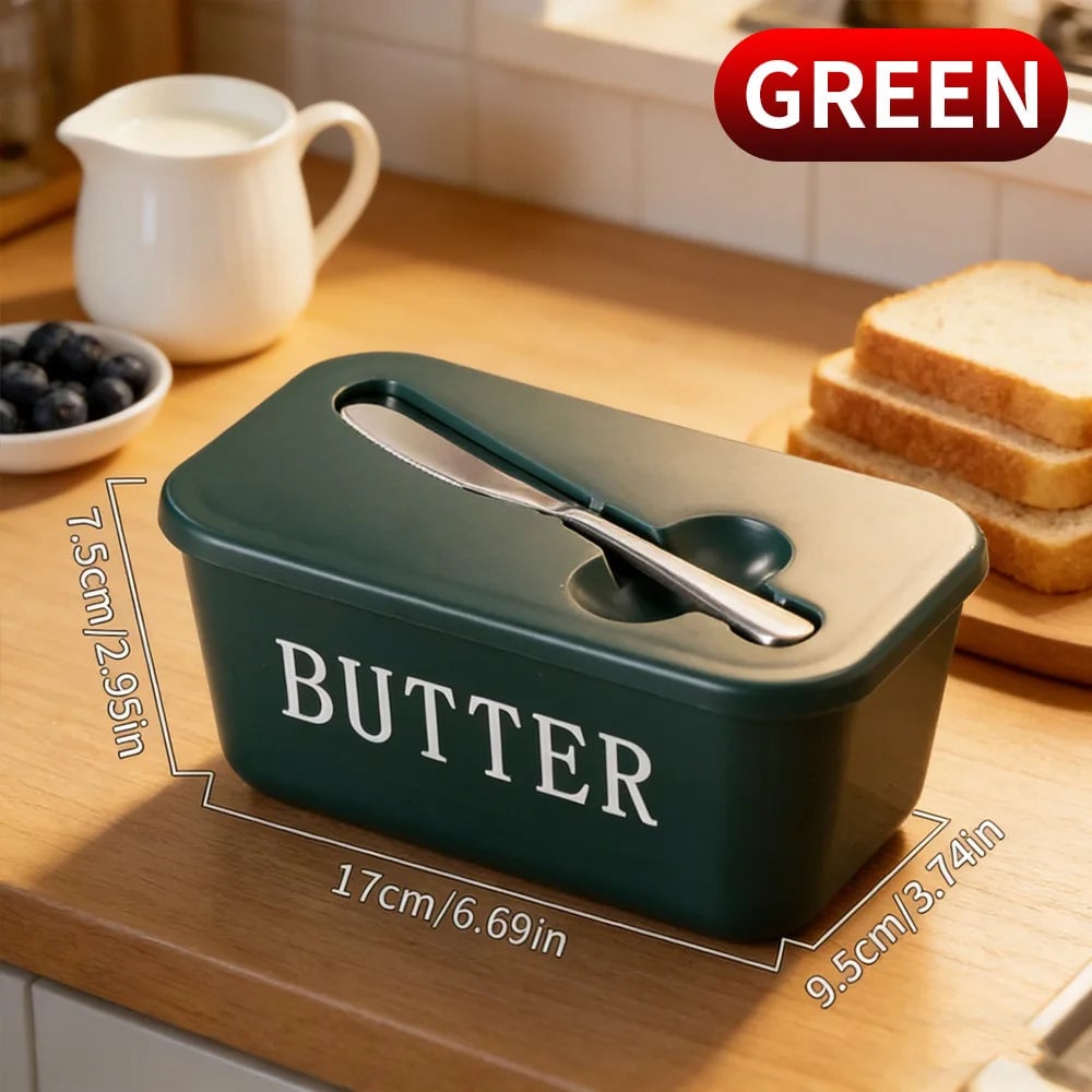 Large Capacity Butter Cheese Storage Box with Tools - Fridge Organizer