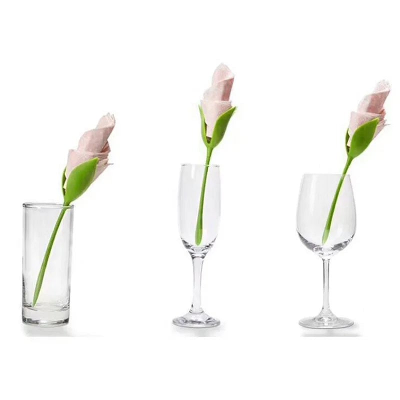 Floral Rose Napkin Folding Kit - DIY Table Setting Holders & Decor