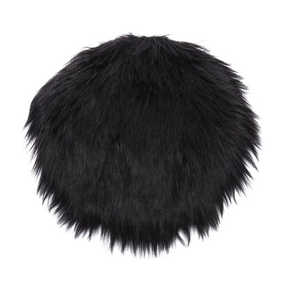 30cm Warm Wool Round Cushion Pad - Anti-Slip Dining Chair Mat