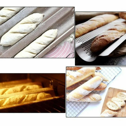Baguette Bread Baking Pan - Non-Stick French Loaf Mould Tray