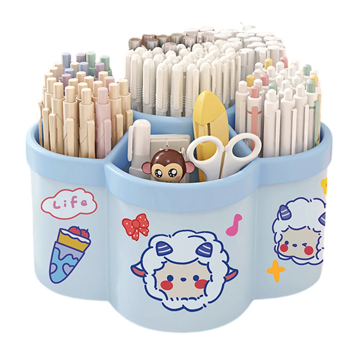 Rotating 360° Pen Holder Desk Organizer - Large Capacity Storage
