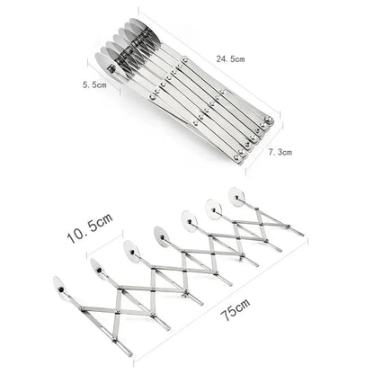 Stainless Steel 3/5/7 Wheel Pastry Cutter Dough Divider Pizza