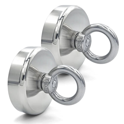 N52 Neodymium Fishing Hook Magnet D16-D42mm Heavy Duty Eyebolt